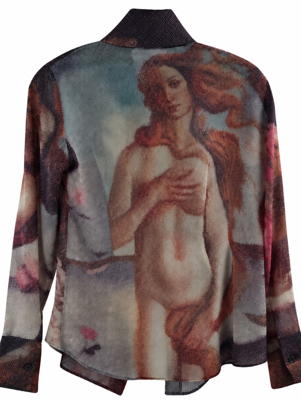 Vintage D&G Dolce & Gabbana Birth of Venus Botticelli Silk Shirt IT 40